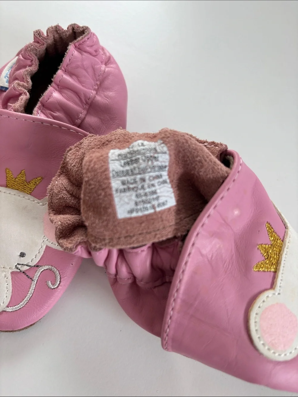 Robeez Pink Mouse Crown Soft Baby Walker Shoes